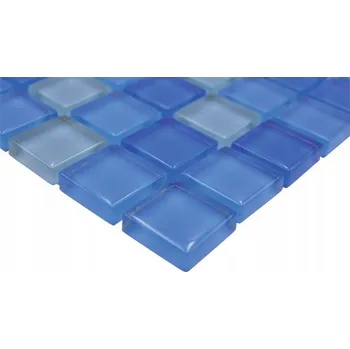 Obklad Skleněná mozaika, skleněný obklad mix modrá