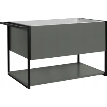 Koupelnový nábytek LAKOVANÁ Skříňka pod UMYVADLO 80 cm ZELENÁ Závěsná Šuplík Věšák LOFT