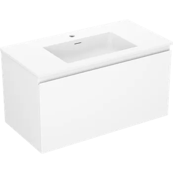 Koupelnový nábytek Mexen Orio koupelnová skříňka 90 cm s umyvadlem Otis, 1 zásuvka, bílá mat - 91A10-09047-1-BF01-W18M01 Skříňky s umyvadlem