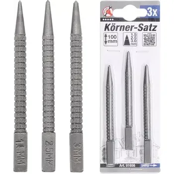 Sada nářadí Důlčíky Kraftmann BGS1091656 Sada 3 ks (BGS 1091656 Kraftmann - Důlčiky sada 3 díly)