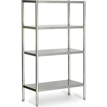 Vinotéka G.Gastro Nerezový regál ECO - 1,0 x 0,5 m - se 4 policemi (NASTAVITELNÉ)