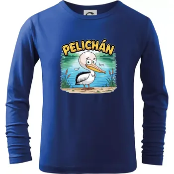Chlapecké tričko Pelichán - Triko dětské Long Sleeve - 122 cm/6 let ( Královská modrá )