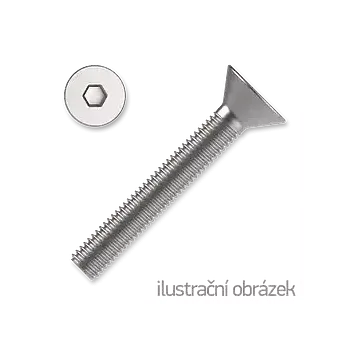 Šroub Šroub se zápust. hlavou imbus M12x90 ZB DIN 7991, 10.9