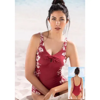 Dámské plavky Dámské jednodílné plavky Bordó s vyztuženými košíčky, Bordó 90 B i321_126954-483491