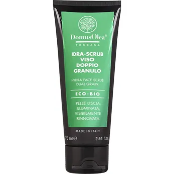 Pleťový peeling Domus Olea Toscana Idra-Scrub Viso Doppio Granulo | Hydrofilní pleťový peeling s dvojitým účinkem 75 ml