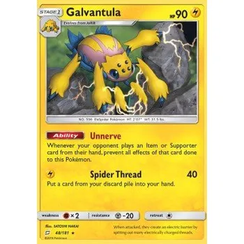 Sběratelská karetní hra Pokémon TEU 048/181 Galvantula - Team Up Stav: Near Mint, Verze: NORMAL