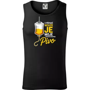 Pánské termoprádlo V případě nouze je moje krevní skupina pivo - Tílko pánské Core - M ( Černá )