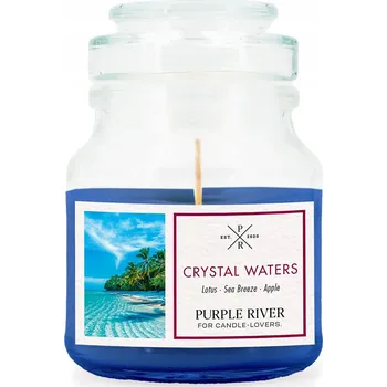 Svíčka Purple River sójová vonná svíčka ve skle Crystal Waters, mořská, 113 g