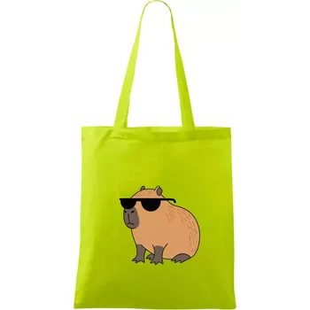Hustá kapybara - Taška bavlněná - 42 x 38 cm ( Limetková )