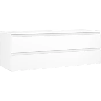 Koupelnový nábytek Mexen Orio koupelnová skříňka pod umyvadlo 140 cm s deskou, 2 zásuvky, bílá mat - 91A10-14047-2-BFFC01 Koupelnové skříňky