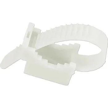 Příchytka kabelová s páskou UP-30 20ks bílá