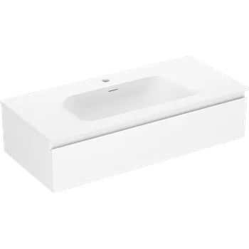 Koupelnový nábytek Mexen Orio koupelnová skříňka 100 cm s umyvadlem Vela, 1 zásuvka, bílá mat - 91A10-10023-1-BF01-W23M01 Skříňky s umyvadlem