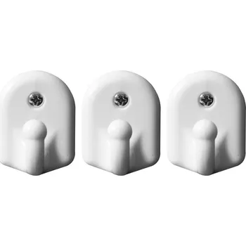 Vorel háčky nástěnné na šroub, 3ks, nosn. 8kg TO-74766