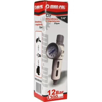 Kompresor Odlučovač vody s regulátorem tlaku 1/4" 12 bar MAR-POL M80691