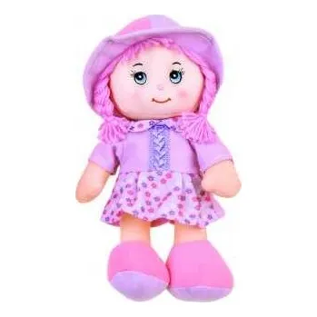 Panenka Handrová panenka v klobouku, 28 cm Fialová