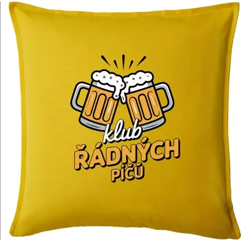 Polštář Klub řádných píčů - Polštář 50x50 - 50x50 - Pouze potah ( Žlutá )
