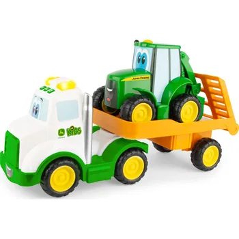 autíčko John Deere Kids JD Kids John Deere - Traktor Johnny s tahačem 37 cm