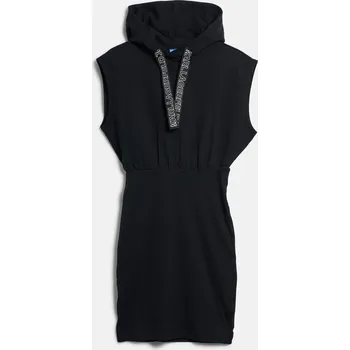Dámské šaty MIKINOVÉ ŠATY KARL LAGERFELD JEANS KLJ SLESS HOODIE DRESS BLACK
