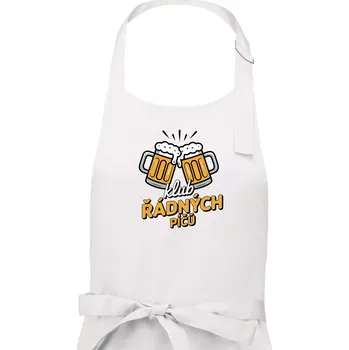 Kuchyňská zástěra Klub řádných píčů - Pánská zástěra na vaření - Univerzální velikost ( Bílá )