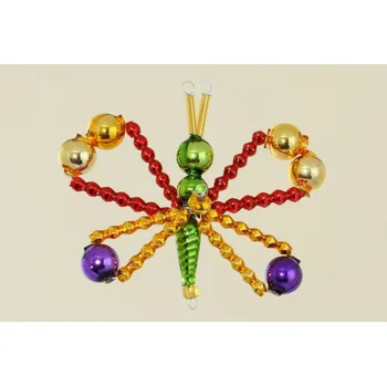 kreativní sada Sada na výrobu ozdoby z perliček - Motýlek - barevný lesk