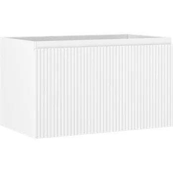 Koupelnový nábytek Mexen Rivel koupelnová skříňka pod umyvadlo 80 cm, 1 zásuvka, rýhovaná, bílá mat - 91A20-08047-1-BF01 Koupelnové skříňky