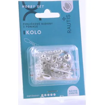 kreativní sada Sada na výrobu ozdoby z perliček - Jízdní kolo - stříbrná