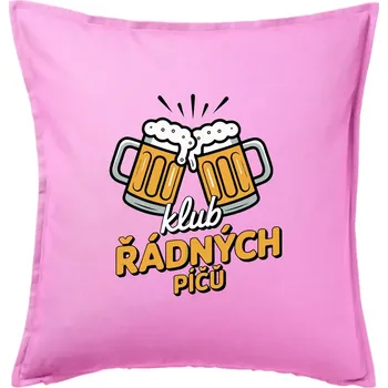 Polštář Klub řádných píčů - Polštář 50x50 - 50x50 - Pouze potah ( Růžová )