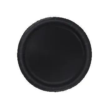 Party nádobí Talířky papírové EKO - Černé 23cm, 16ks