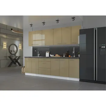 Kuchyňská linka Stolarz Lempert Kuchyňská linka LARA 260 Zvolte barevné provedení: Cappuccino lesk