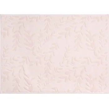 Koupelnová předložka Koupelnová předložka 60x90 růžová s reliéfním vzorem bavlna