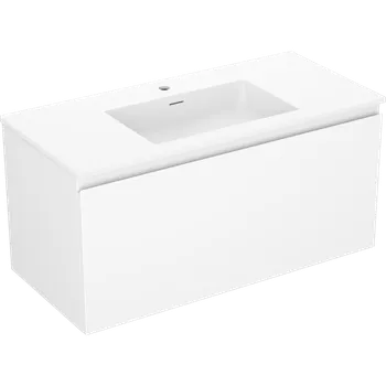 Koupelnový nábytek Mexen Orio koupelnová skříňka 100 cm s umyvadlem Otis, 1 zásuvka, bílá mat - 91A10-10047-1-BF01-W18M01 Skříňky s umyvadlem