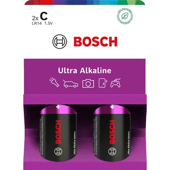 Článková baterie Bosch LR14UA2B/00 Ultra Alkaline C 2 ks Bosch-LR14UA2B/00