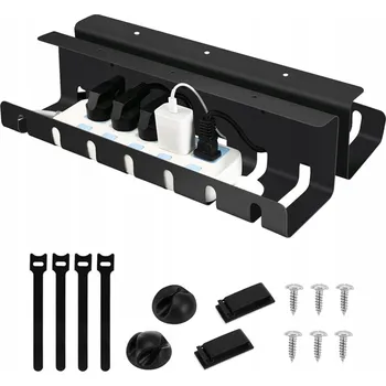 Bezpečnostní kamera MASKOVACÍ ORGANIZÉR NA KABELY DRŽÁK POLICE NASTAVITELNÝ POD STŮL DESKU 43CM