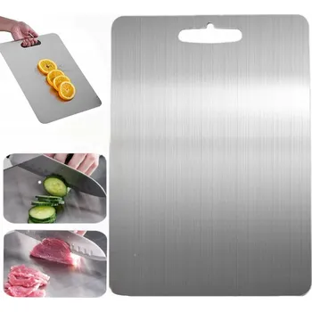 Kuchyňské prkénko Krájecí deska na ovoce z nerezové oceli, extra velká 46*30 cm