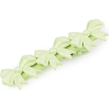 Ozdoba do vlasů Kovová sponka do vlasů mašle, listy Varianta: 4 zelená sv. mašle, Balení: 1 ks