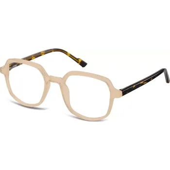 Brýlová obroučka Geometrické brýle bez dioptrii - hranaté Scott Krémové