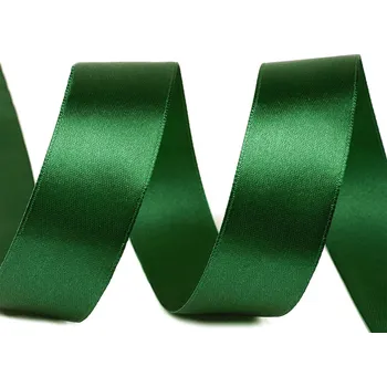 Atlasová stuha šíře 25 mm, barva 49 zelená lesní