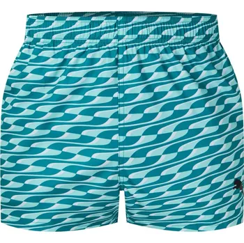 Pánské plavky Puma Wave 5 Swim Shorts Teal Mint Combo S