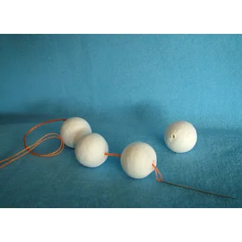 Vatová kulička provlékací, průměr 18 mm - 50 kusů