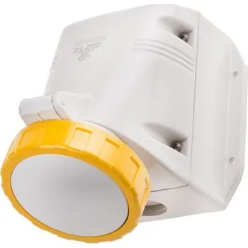 Elektrická zásuvka Průmyslový napájecí konektor Zásuvka, Nástěnná montáž, Samice, formát pólů: 2P plus E barva Žlutá, 32A, 110 V