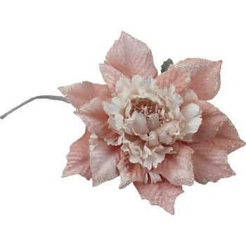 Vánoční dekorace Dekorační květ X7628-06