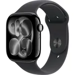 Apple Watch Series 11 Cellular (42mm) Klavírně černý hliník s černým sportovním řemínkem S/M