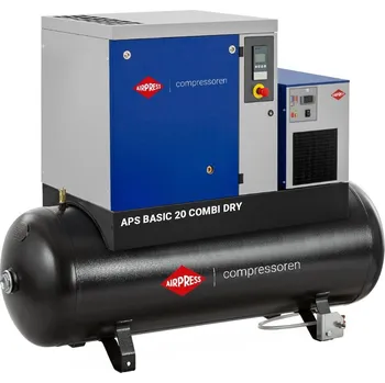Kompresor Airpress Šroubový kompresor APS 20 Basic Combi Dry 8 bar 20 HP/15 kW 1860 l/min 500 l 364960-8