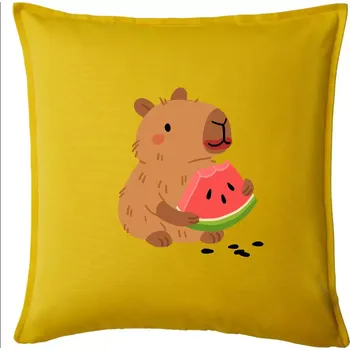 Polštář Kapybara s melounem - Polštář 50x50 - 50x50 - Pouze potah ( Žlutá )