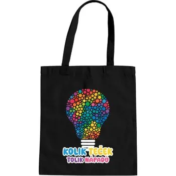 Žertovný předmět Kolik teček, tolik nápadů - den tečky - taška s potiskem- Tričkový.cz