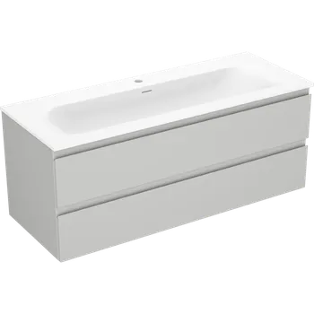 Koupelnový nábytek Mexen Orio koupelnová skříňka 120 cm s umyvadlem Vela, 2 zásuvky, šedá matná/bílá matná - 91A10-12047-2-BFF62-W23M01 Skříňky s umyvadlem