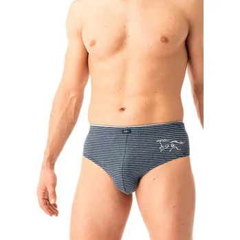 Slipy Key pánské slipy šedo-šedé 95% bavlna, šedo-šedá L i384_54143174