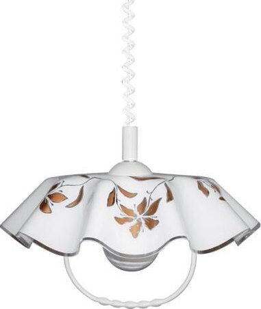 Prezent LYRA závěsné stahovací svítidlo 1x E27 60W bez zdroje 40cm kulaté IP20, bílo-zlaté
