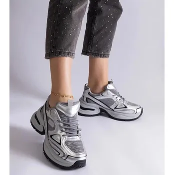 Dámské tenisky Solea tenisky se stříbrnou masivní podrážkou, 39 i240_207179_2:39