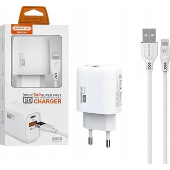 SÍŤOVÁ NABÍJEČKA 3A 18W + KABEL IPHONE BÍLÁ SOM